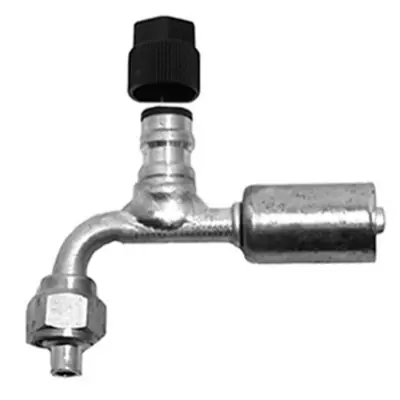 Kysor 90 Deg. Female O-Ring No. 10 Fitting with 13mm R-134a Port - 2614165 Crafted
