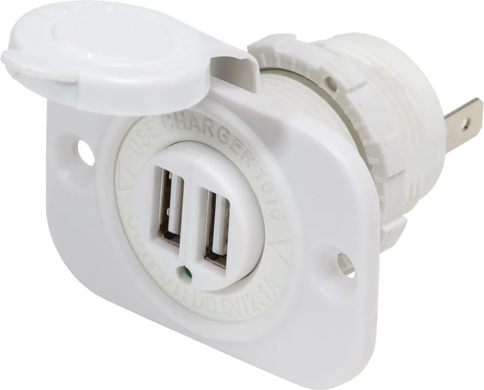 Editor’s Pick Blue Sea Systems 12V DC White Dual USB Charger - 1016200