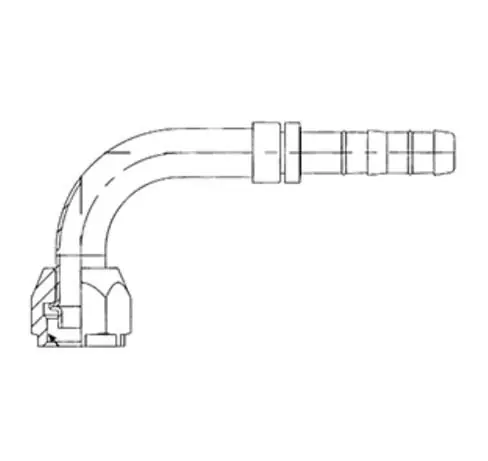 Kysor Aeroquip EZ Clip 90 Degree Elbow Female O-Ring Fitting Short Pilot No. 10 x 12 with 7/8 in.-14 Thread - 2632298 Special Offer