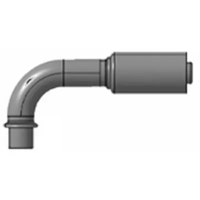 Fast Shipping Kysor 90 Deg. Fitting without Nut - No. 12 x No. 10 - 2670029