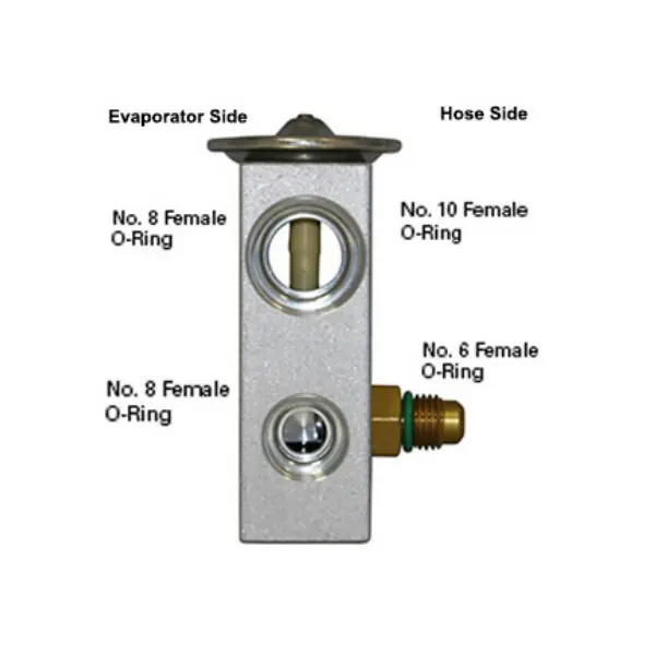 Modern Kysor 2 Ton Block Type Aftermarket Version Expansion Valve with No. 6 Inlet and No. 8 Outlet - 1814006