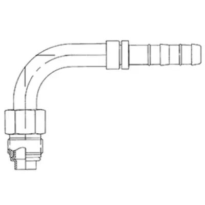 Last Chance Kysor 90 Deg. Elbow Male O-Ring Fitting Short Pilot No. 10 x No. 12 - 2631298