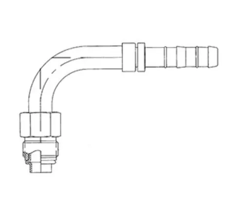 Kysor 90 Degree Elbow EZ-Clip Male O-Ring Fitting Short Pilot No. 8 with 3/4 in.-18 Thread - 2631292 Limited Edition