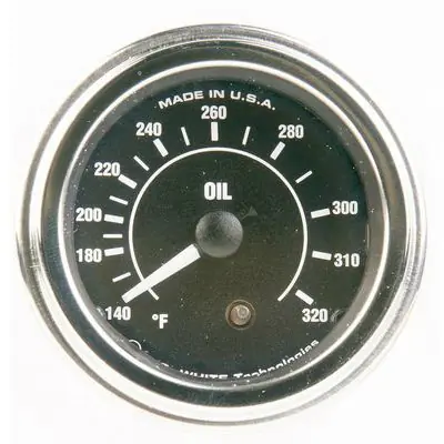 Top Pick Mr. Speedometer 2-1/16 in. Diamond Chrome Mechanical Oil Temperature Gauge 140 - 320F with 72 in. Capillary Tube - HG171