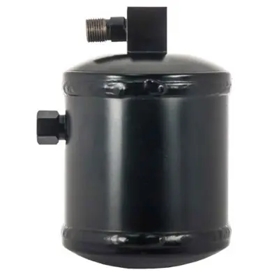 MEI Steel Receiver Drier 4 in. Diameter x 7 in. Length with 3/8 in. No. 6 Female-Male Insert O-Ring Inlet/Outlet and Fuse Plug - Side Glass - 7223 In Demand