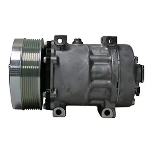 Sanden OEM SD7H15 Enhanced Compressor 12V R-134a with GV Head Type and PV8 Clutch Type - 1401525 by Kysor Hot Picks