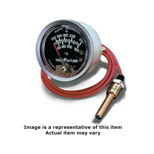 Murphy 2-1/2 in. Mechanical Temperature Swichgage 130-250F with High and Low Contacts and 8 ft. PVC-Armored Capillary - A25T-HL-250-8-1/2 Hot Deal