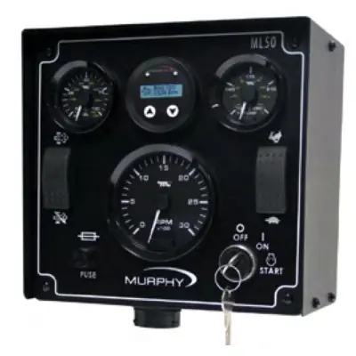 Buy Online Murphy PTO Ramp Throttle Method PV25 Gages Flat Panel 12/24VDC - ML50-FP