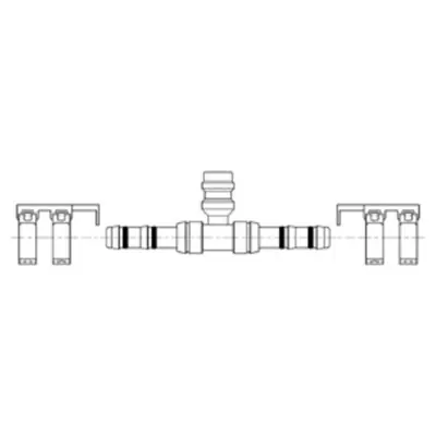 Kysor Straight Splicer No. 8 Fitting with 16mm R134a and Clamp Assembly - 2660070 Special Offer