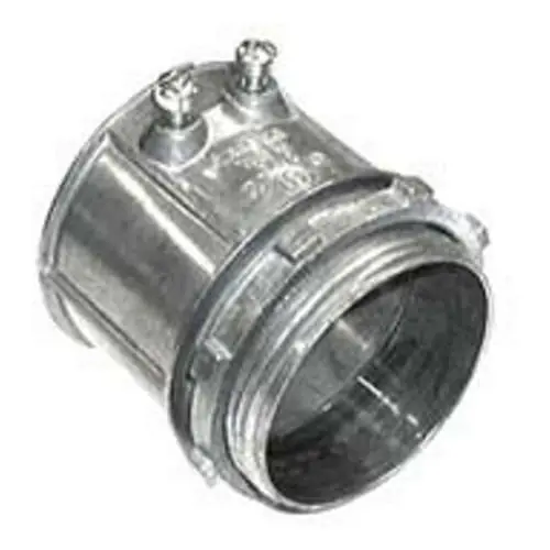 Instant Buy Bridgeport 237-DC2 Ball Burnished Mirror Smooth Die Cast Zinc EMT Set Screw Connector 3-Inch