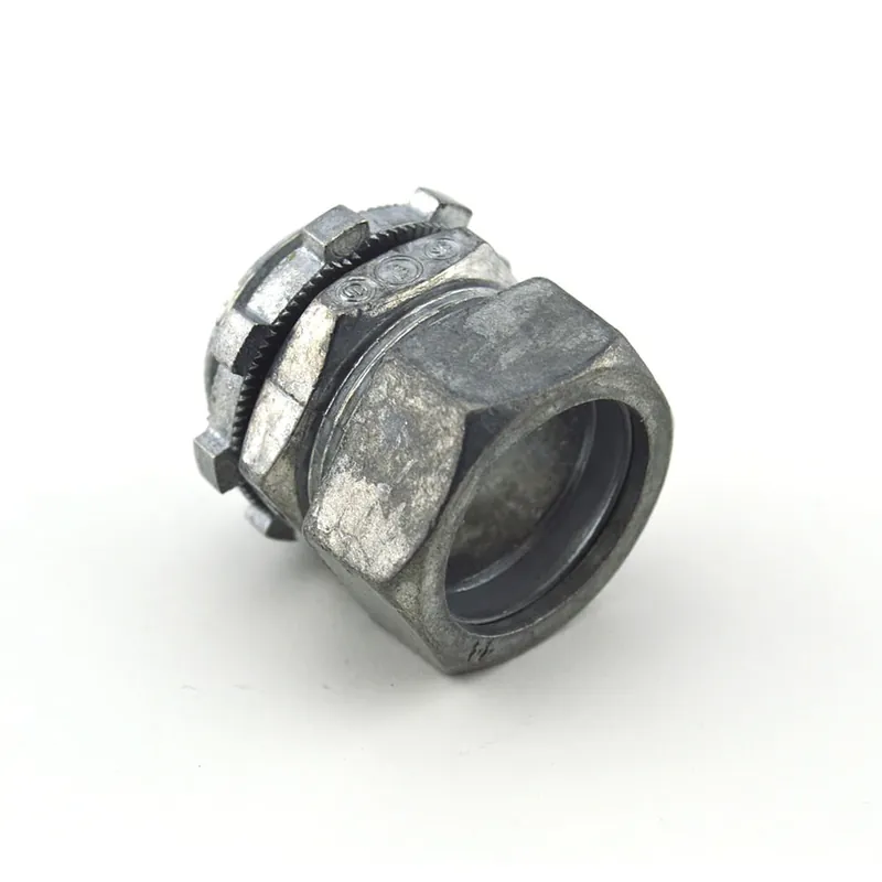 Free Delivery Bridgeport 251-DC2 Die Cast Zinc Non-Insulated EMT Compression Connector 3/4-Inch