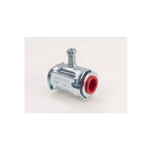 Bridgeport AMC-50 Steel Insulated Throat Straight Connector 3/8-Inch E-Z Lock™ Exclusive Offer