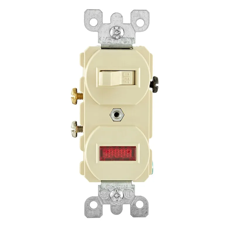 Trusted Brand Leviton 5336-I 1-Pole Duplex AC Combination Switch With Neon Pilot Light 120/277-Volt 20-Amp NEMA 5-20R Ivory