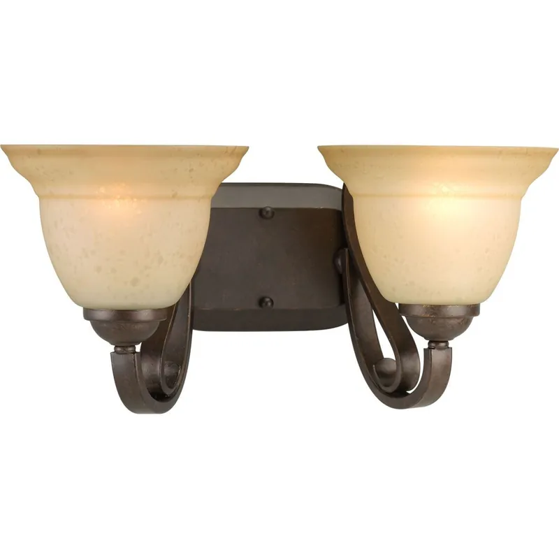 Progress Lighting P2882-77 2-Light Bath And Vanity Fixture 200-Watt 120-Volt AC Forged Bronze Torino Price Drop