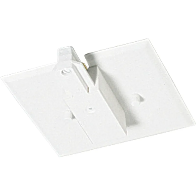 High Quality Progress Lighting P8745-28 Utilitarian/Commodity Style End Feed With Flush Canopy White For Use With Track