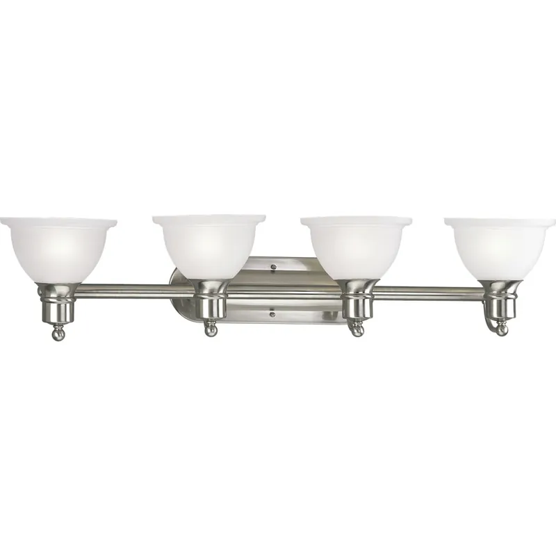 Progress Lighting P3164-09 4-Light Bath And Vanity Fixture 100-Watt 120-Volt Brushed Nickel Plated Madison Special Discount