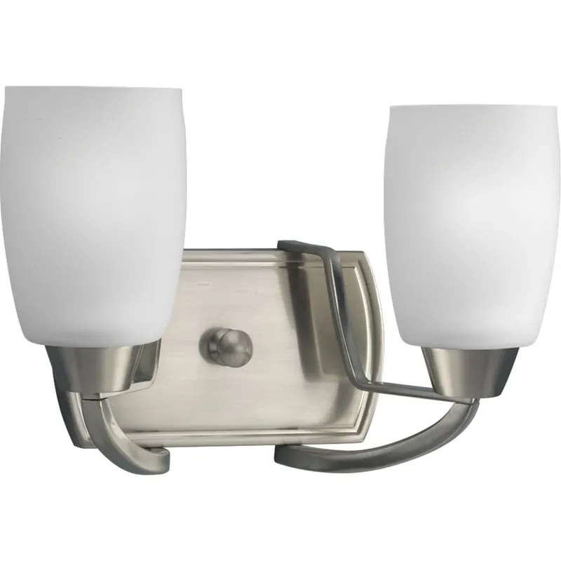 Progress Lighting P2795-09 2-Light Bath And Vanity Fixture 200-Watt 120-Volt AC Brushed Nickel Wisten Direct From Factory