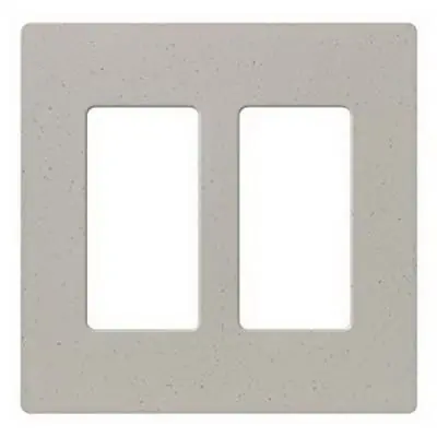 Lutron SC-2-ST Thermoset Device Mount Designer Style Standard Size 2-Gang Screwless Decorator Wallplate 2-Rectangular Device Stone Claro Satin Colo Grab Now