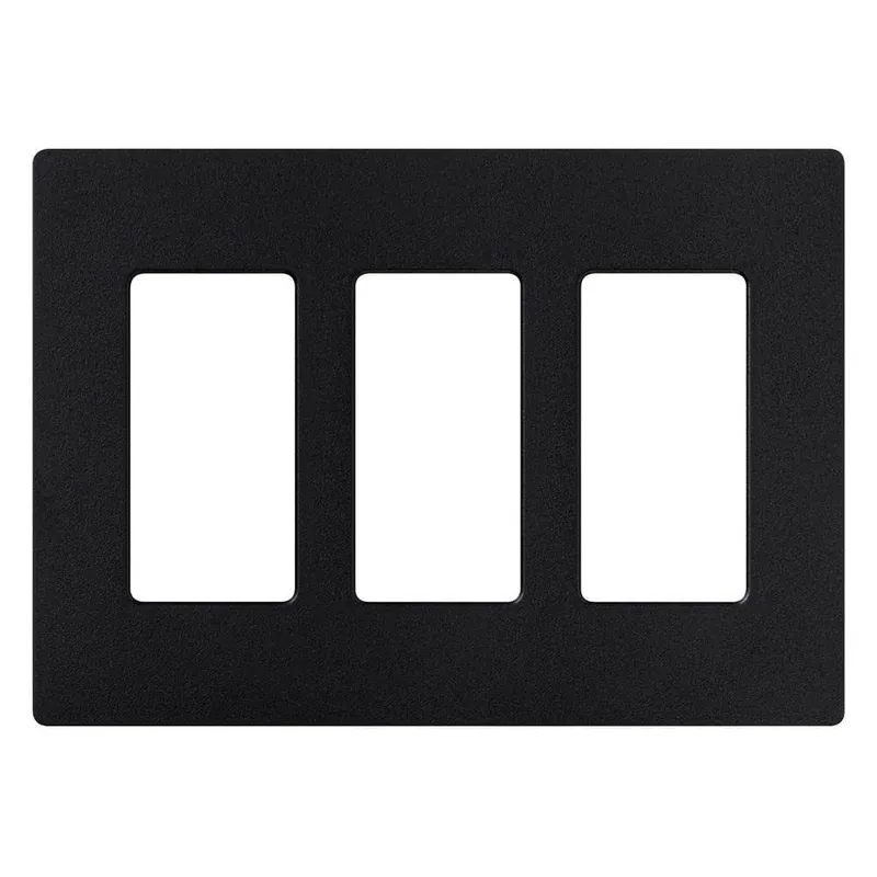 Lutron SC-3-MN 3-Gang Rectangle Designer Style Wallplate Satin Midnight Latest