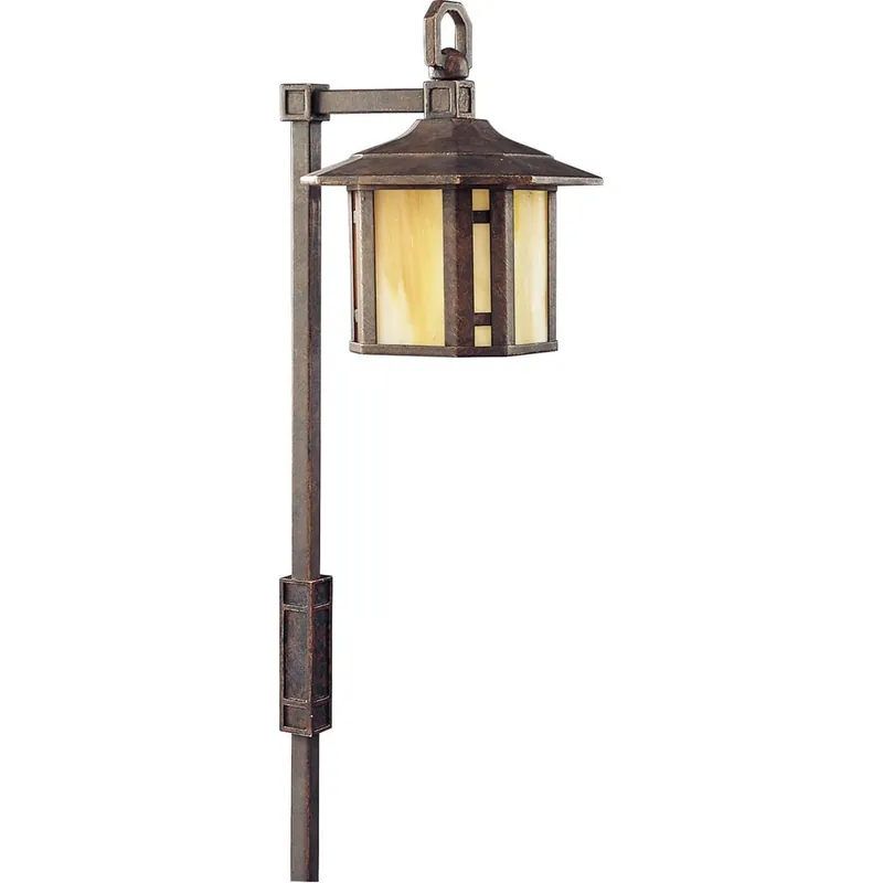 Progress Lighting P5272-46 1-Light Landscape Pathway Lighting 18-Watt 12-Volt Weathered Bronze Arts and Crafts Fresh Stock