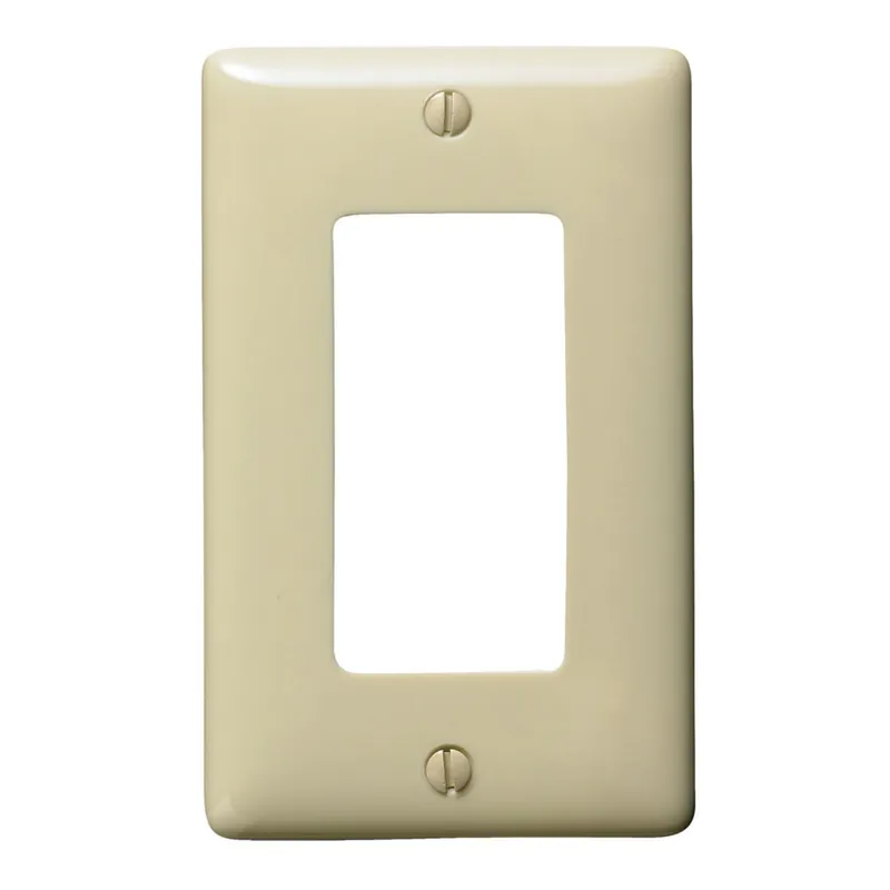 Price Drop Hubbell-Wiring NP26I Nylon Screw Mount Standard Size 1-Gang Decorator Wallplate 1-Decorator Ivory HomeSelect netSELECT