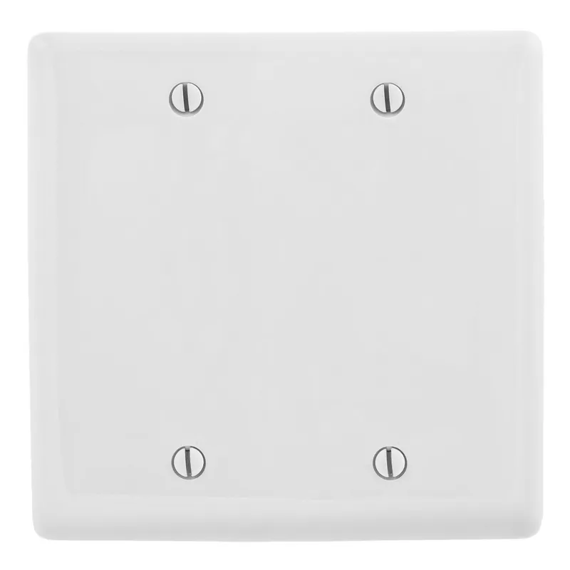 Best Price Hubbell-Wiring NP23W Nylon Box Mount Standard Size 2-Gang Blank Wallplate White