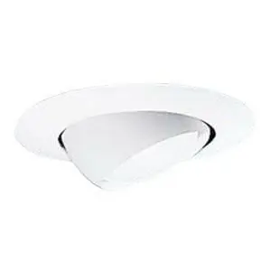 Authentic Cooper Lighting ERT704 Torsion Spring 6-Inch Eyeball Baffle Trim Round High Gloss Appliance White All-Pro