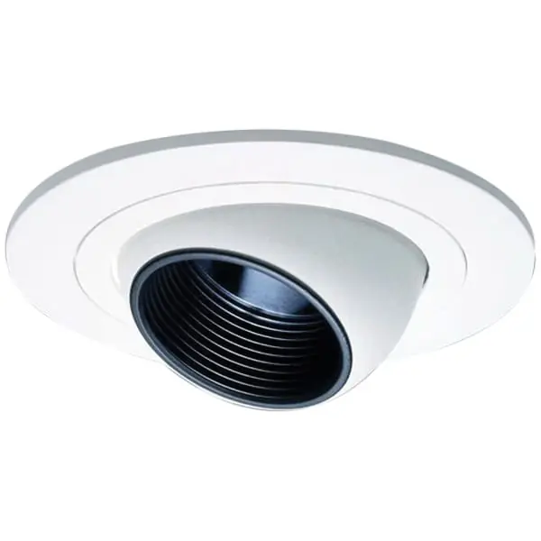 Halo 1498P 4-Inch Low Voltage Adjustable Trim 12-Volt AC White Trim and Eyeball Black Baffle Free Delivery