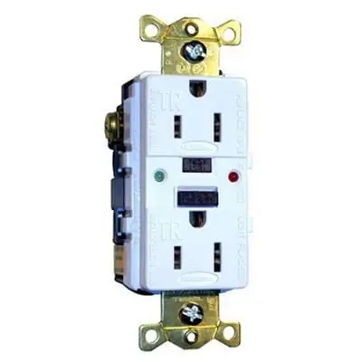 Limited Offer Hubbell-Wiring GFTR15W Commercial Grade Tamper-Resistant GFCI Receptacle With LED Indicator 15-Amp 120-Volt AC NEMA 5-15R White