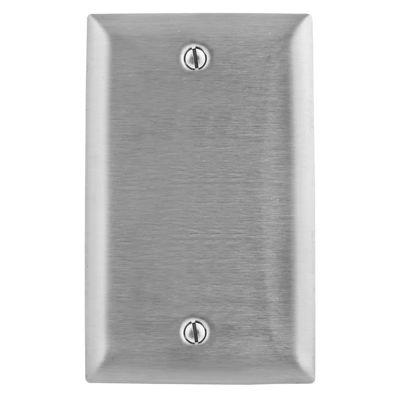 Hubbell-Wiring SS13 302/304 Stainless Steel Box Mount Standard Size 1-Gang Blank Wallplate Hot Deal