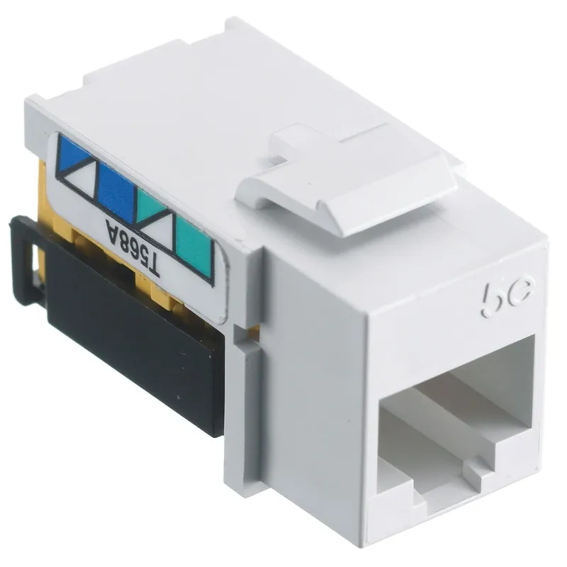 Free Shipping Hubbell-Wiring NSJ5EW 8P Category 5e Modular Snap Fit Voice/Data Jack White netSELECT