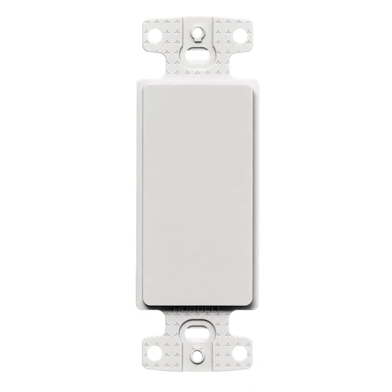 Hubbell-Wiring NS620W High-Impact Nylon Screw/Rear Keystone Mount 1-Gang Blank Decorator Outlet Frame White netSELECT Must Have