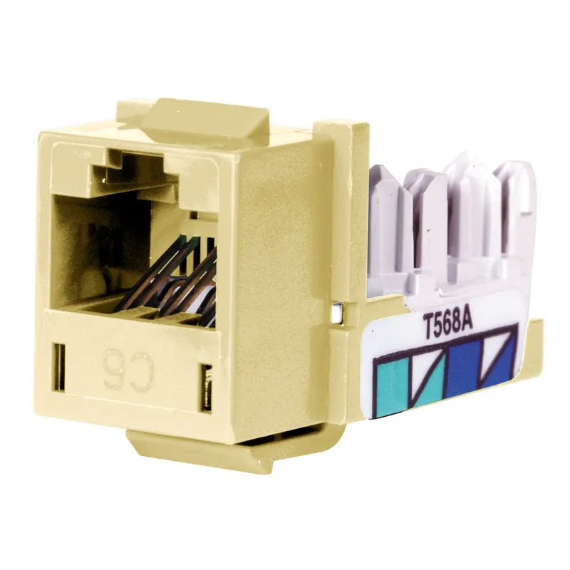 Hot Deal Hubbell-Wiring HXJ6EI High Impact Thermoplastic 1-Port Xcelerator Telephone/Data Jack Electric Ivory Nextspeed Speedgain