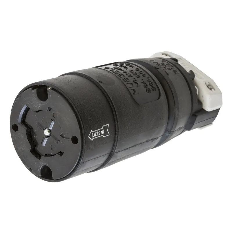 Hubbell-Wiring HBL21414B 4-Wire 3-Pole Connector Body 600-Volt AC 250-Volt DC 30-Amp at 600-Volt AC 20-Amp at 250-Volt DC Black/White Hubbellock Don’t Miss Out