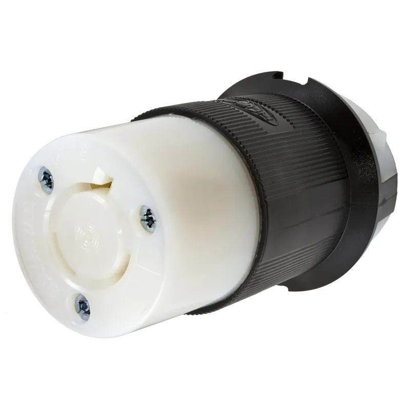 Hubbell-Wiring HBL2343 3-Wire 2-Pole Industrial Grade Polarized Female Connector Body 480-Volt AC 20-Amp Black/White Insulgrip Twist-Lock Don’t Miss Out