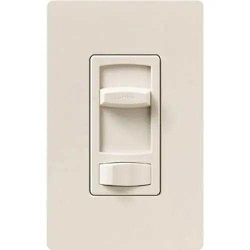 Lutron CT-600P-LA 120-Volt AC 1-Pole Preset Slide Wallbox Dimmer Light Almond Skylark Contour Limited Offer