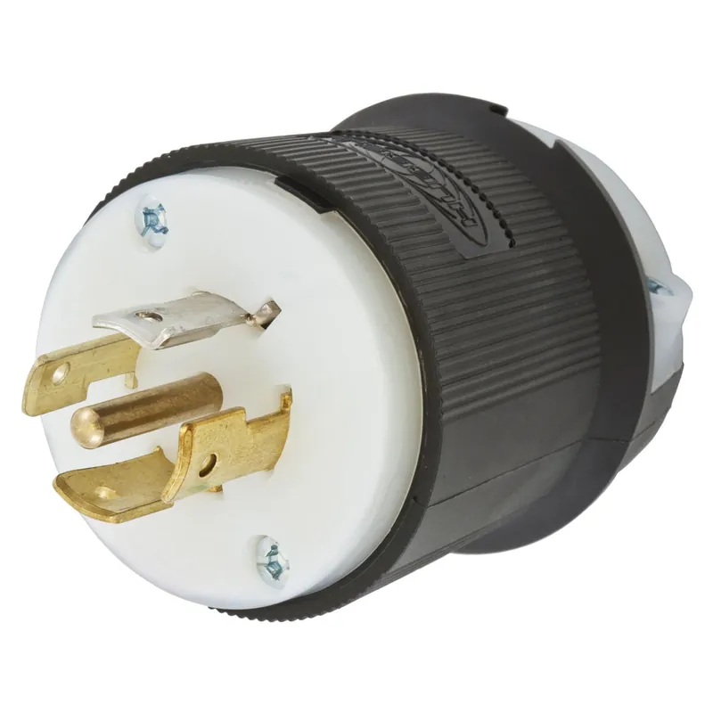 Hubbell-Wiring HBL2521 5-Wire 4-Pole Insulgrip Twist-Lock Plug 277/480-Volt AC 20-Amp Black/White Twist-Lock Editor’s Pick