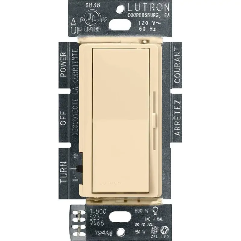 Buy Online Lutron DVCL-153P-IV 120-Volt at 60-Hz 1-Pole 3-Way Dimmer Ivory Diva CL