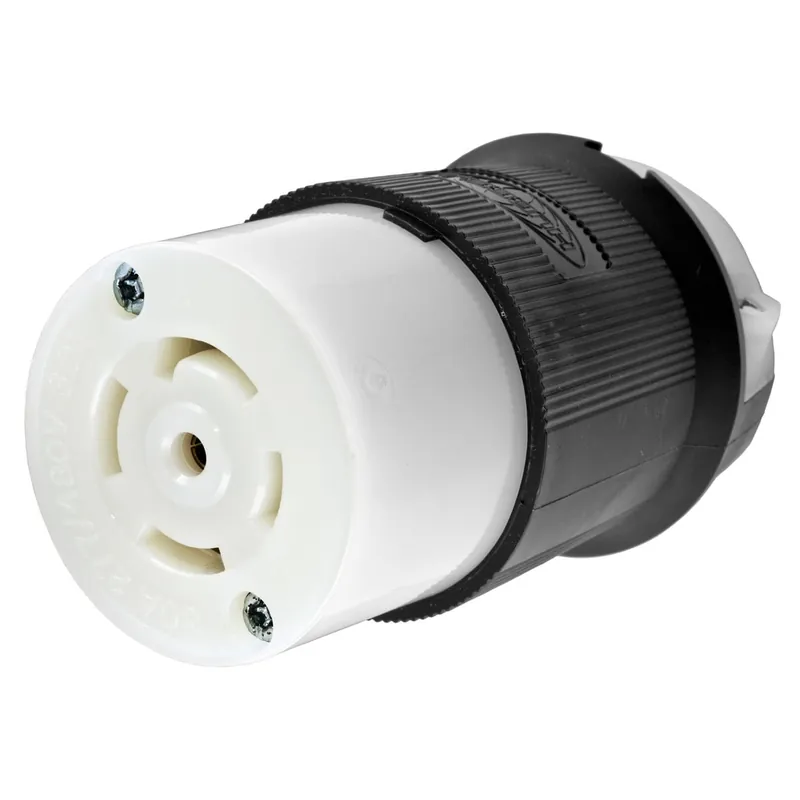 Hubbell-Wiring HBL2823 5-Wire 4-Pole Industrial Grade Polarized Female Connector Body 277/480Y Volt AC 3-Phase 30-Amp Black/White Insulgrip Twist-L Order Now
