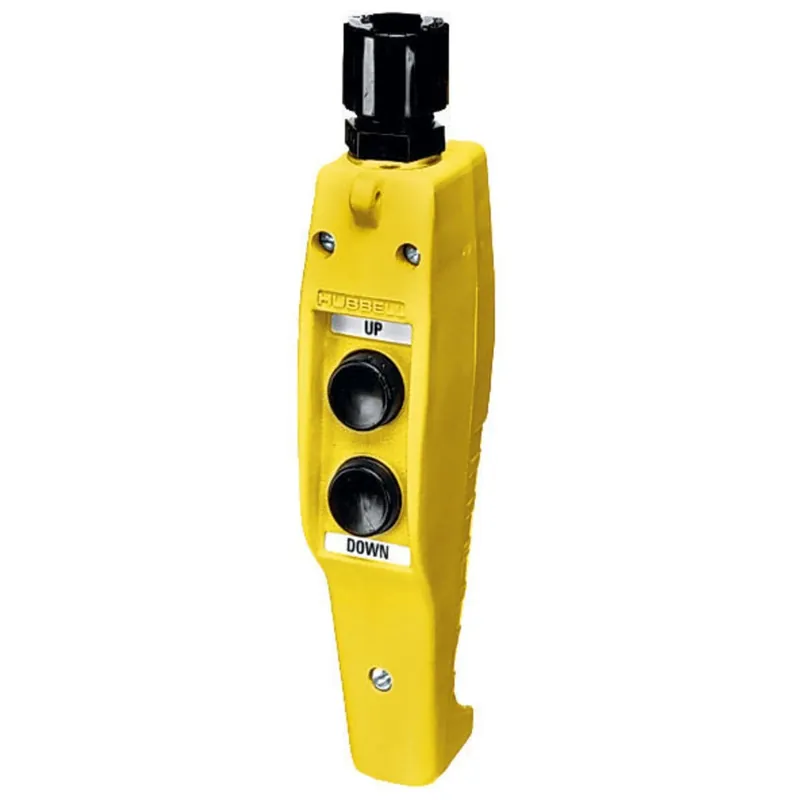 Hubbell-Wiring CPB20 Nylon Cord Grip Single Speed Pendant Pushbutton Station 2.38-Inch x 9.13-Inch Brand New