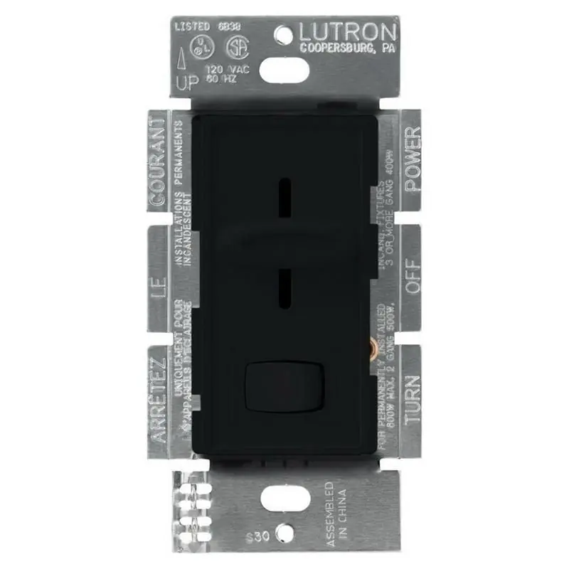 Lutron S-600P-BL 120-Volt at 60-Hz 1-Pole Preset Dimmer Black Skylark Deal