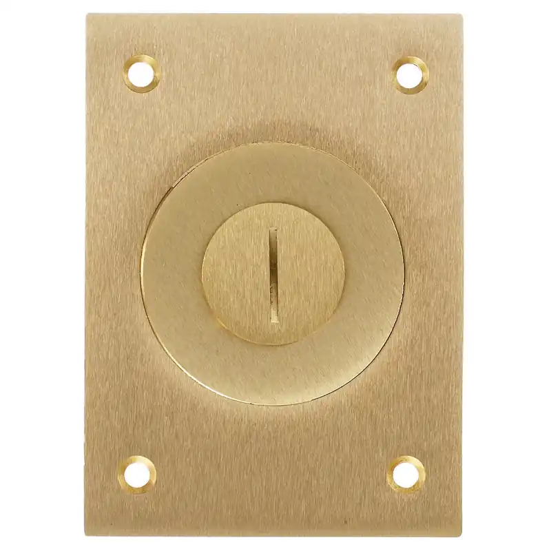 Free Returns Hubbell-Wiring S2425 Brass 1-Gang Carpet/Tile Service Concrete Metal Cover 4.15-Inch x 2.99-Inch ScrubShield