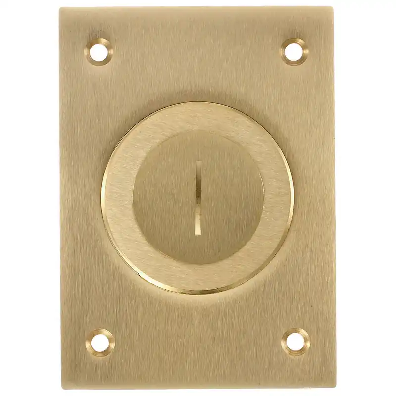 Crafted Hubbell-Wiring S2625 Brass 1-Gang Carpet/Tile Service Concrete Metal Cover 4.15-Inch x 2.99-Inch ScrubShield