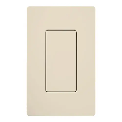 Fast Shipping Lutron DV-BI-LA Wall Mount 1-Gang Designer Vertical Blank Insert Plastic Gloss Light Almond Diva