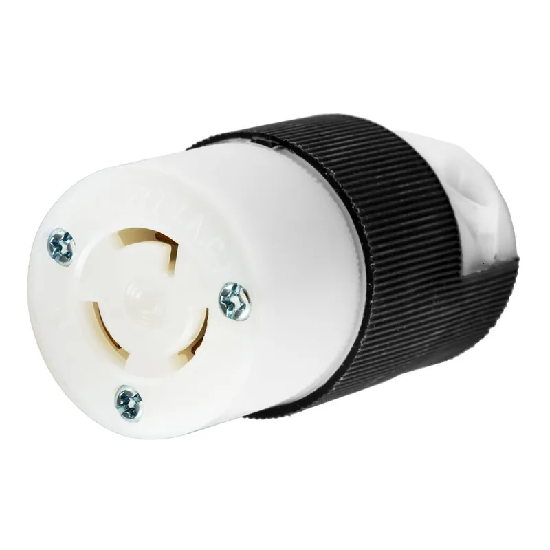Hubbell-Wiring HBL4779C 3-Wire 2-Pole Industrial Grade Female Locking Connector Body 277-Volt AC 15-Amp NEMA L7-15R Black/White Twist-Lock, Insulgr Sale