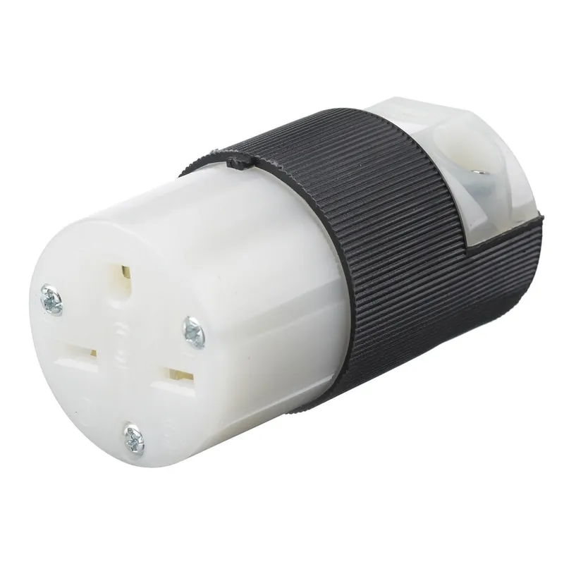 Hubbell-Wiring HBL5669C 3-Wire 2-Pole Polarized Straight Blade Connector 250-Volt 15-Amp Black Insulgrip Warranty Included