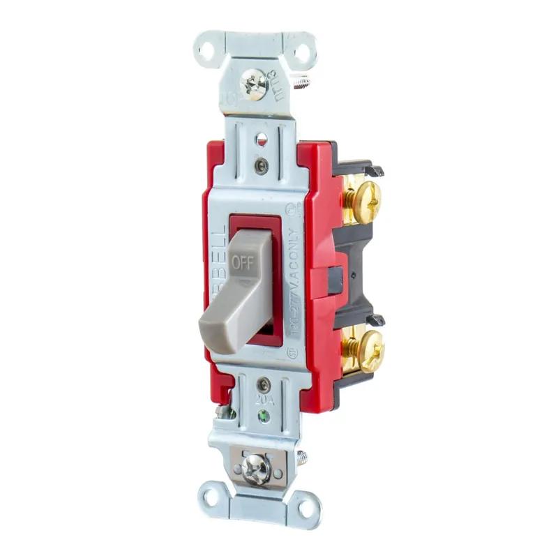 Hubbell-Wiring 1221GY 120/277-Volt AC 20-Amp 1-Pole Heavy-Duty Industrial/Specification Grade Toggle AC Switch Gray Hubbell-Pro Don’t Miss Out
