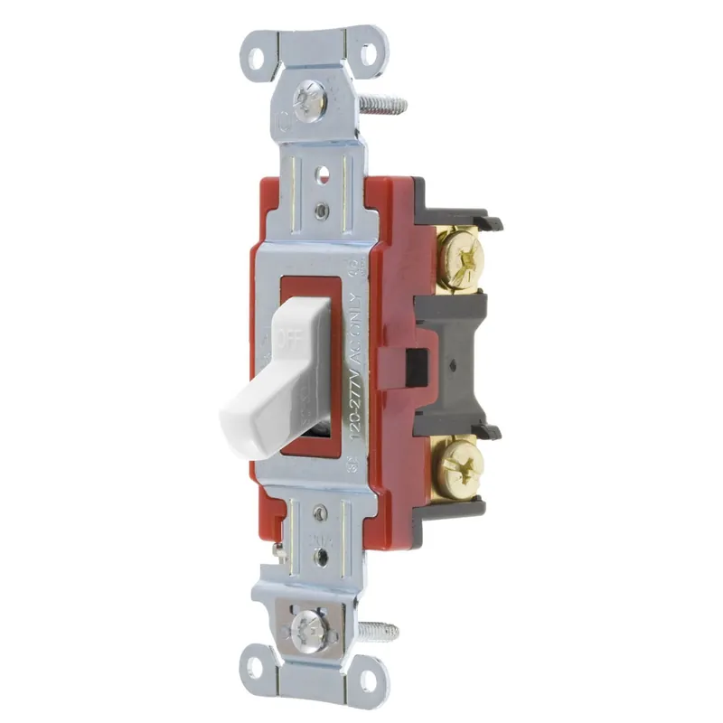 Time-Limited Hubbell-Wiring 1222W 120/277-Volt AC 20-Amp 2-Pole Heavy-Duty Industrial Grade Toggle Quiet Switch White Hubbell-Pro