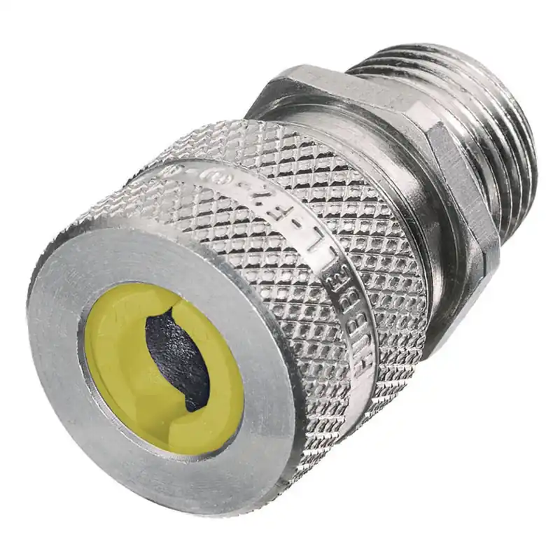 Hubbell-Wiring SHC1037 Machined Aluminum Standard-Duty Series Form F3 Straight Male Liquidtight Cord Connector 3/4-Inch 0.63 - 0.75-Inch Kellems® No Minimum Order