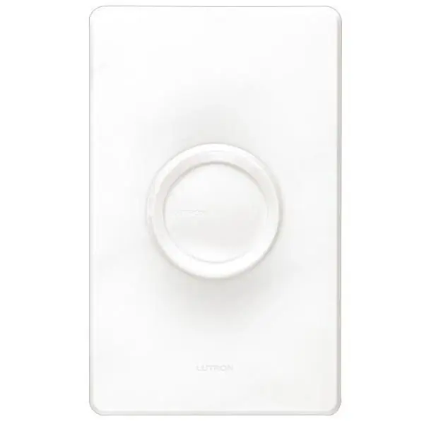 Lutron D-600P-WH 120-Volt at 60-Hz 1-Pole Rotary Preset Dimmer With Push On/Off Knob White Last Chance